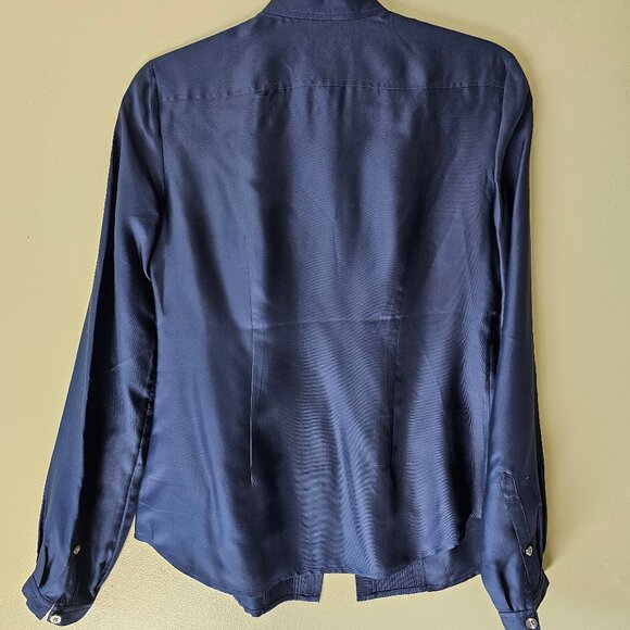 Martin + OSA Pleated Button Down Blouse Size 6 - Picture 3 of 3